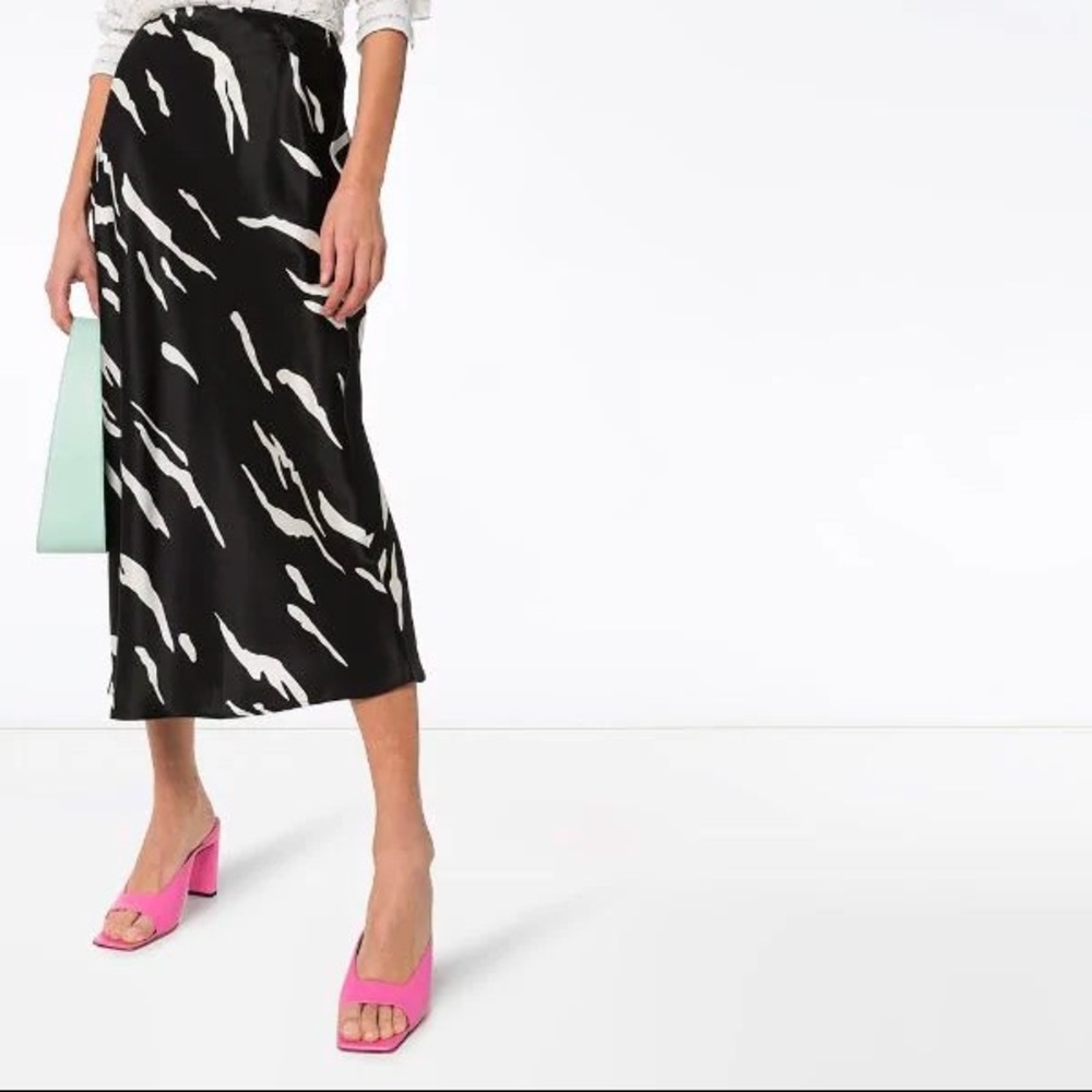 Reformation Pratt Graphic print silk skirt NWT